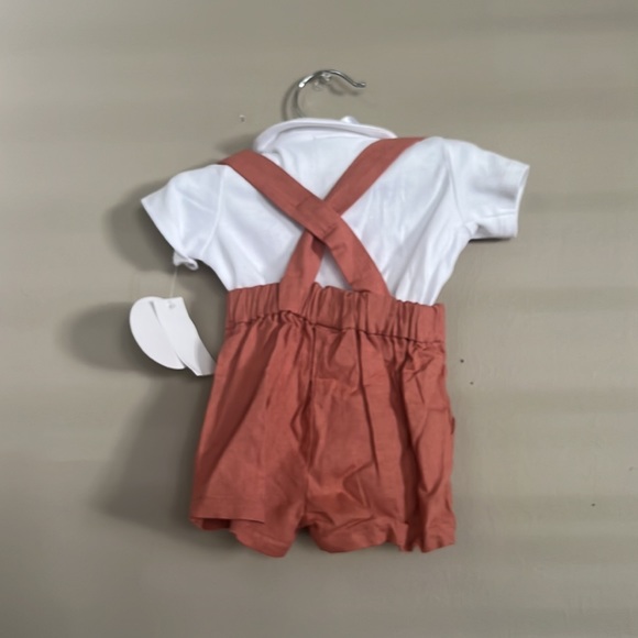 Edgehill Collection Short Sleeve Knit Shirt and Suspender Short Set - Picture 3 of 8